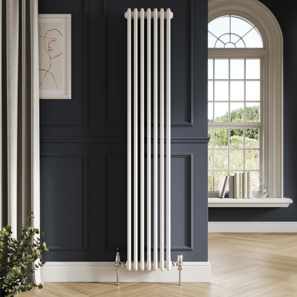 Luxe81 3 Column White Vertical Designer Radiator – Tiles and Beyond ...
