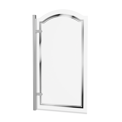 Burlington Classique Curved Hinge Bath Screen