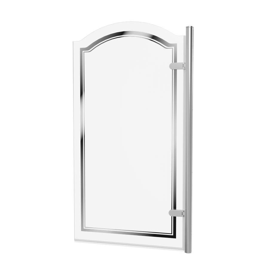 Burlington Classique Curved Hinge Bath Screen