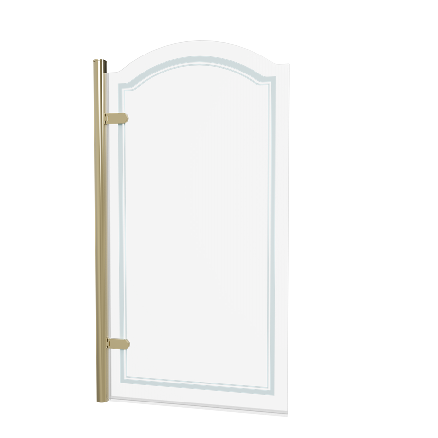 Burlington Classique Curved Hinge Bath Screen