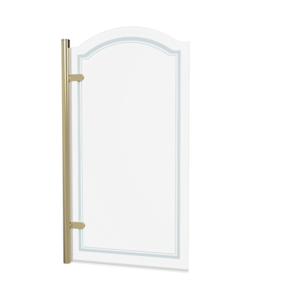 Burlington Classique Curved Hinge Bath Screen