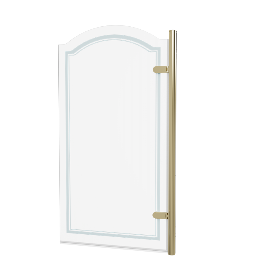 Burlington Classique Curved Hinge Bath Screen