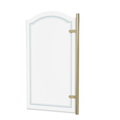 Burlington Classique Curved Hinge Bath Screen