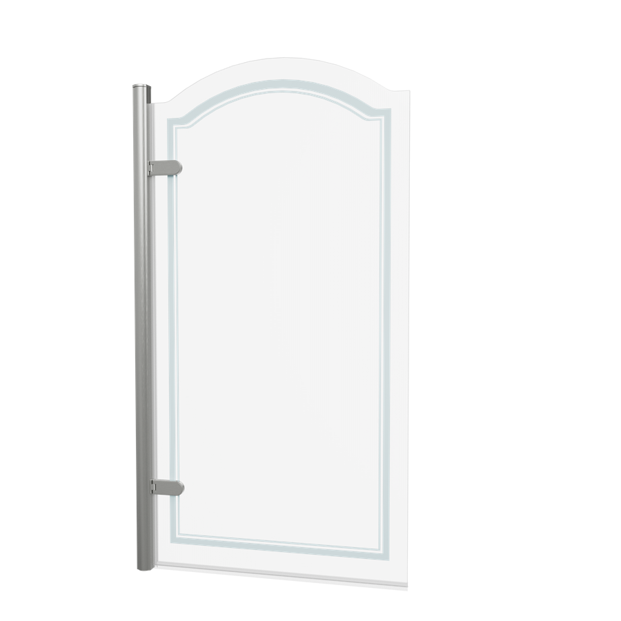 Burlington Classique Curved Hinge Bath Screen