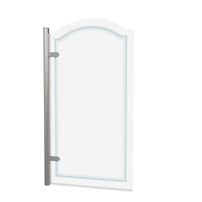 Burlington Classique Curved Hinge Bath Screen