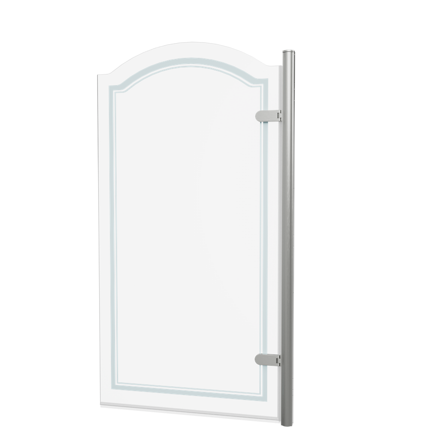 Burlington Classique Curved Hinge Bath Screen