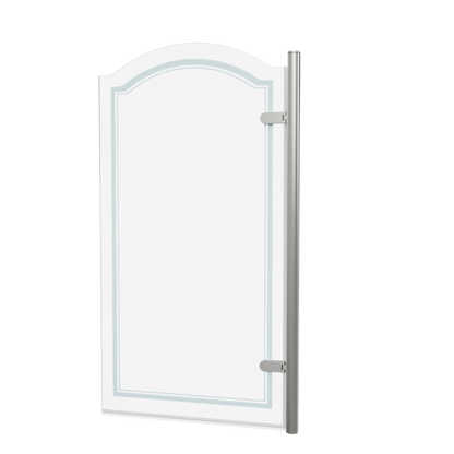 Burlington Classique Curved Hinge Bath Screen