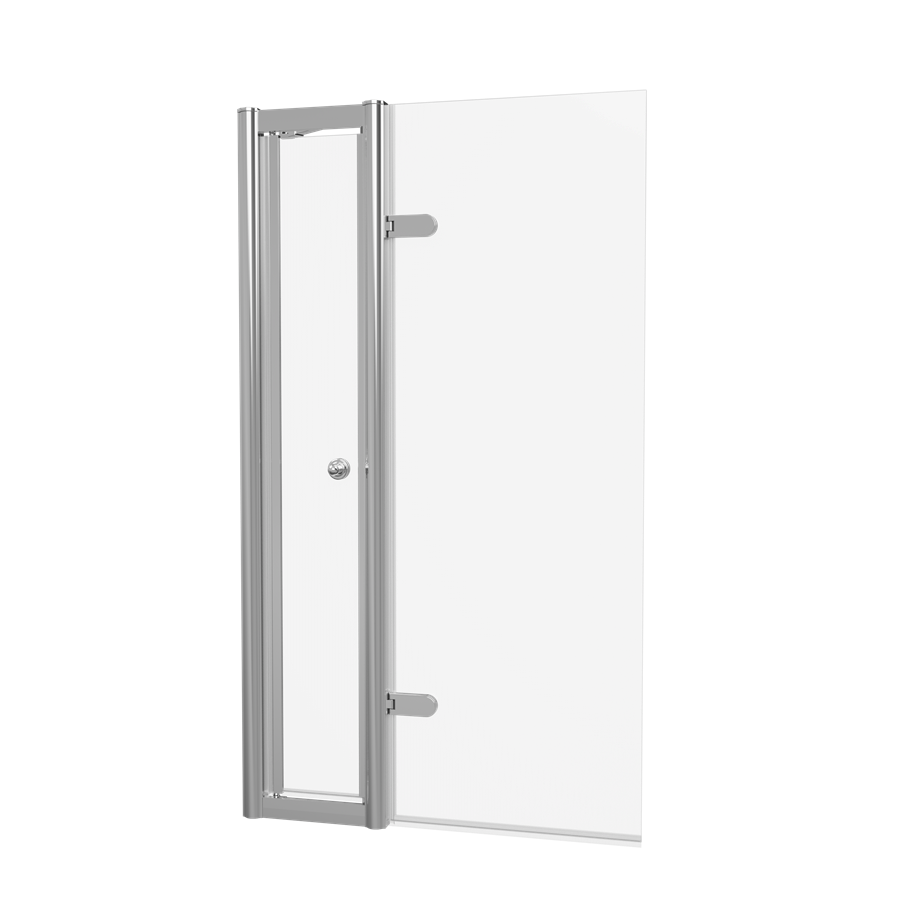 Burlington Classique Hinged Bath Screen with Access Door & Handle