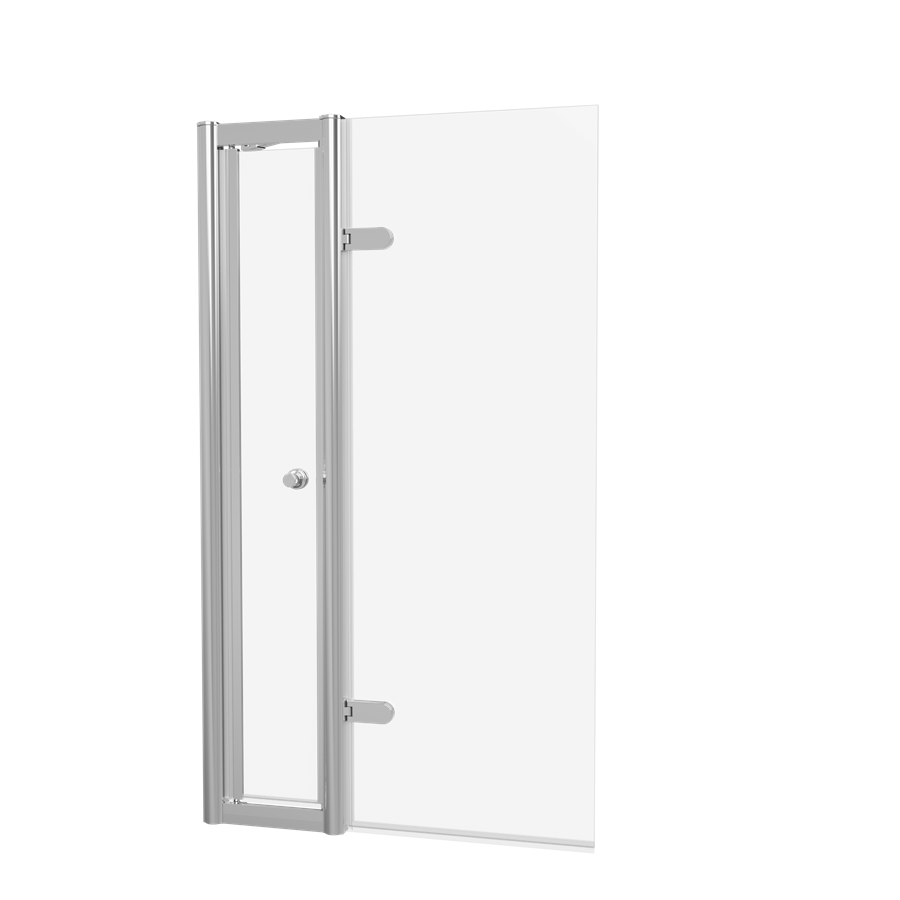 Burlington Classique Hinged Bath Screen with Access Door & Handle