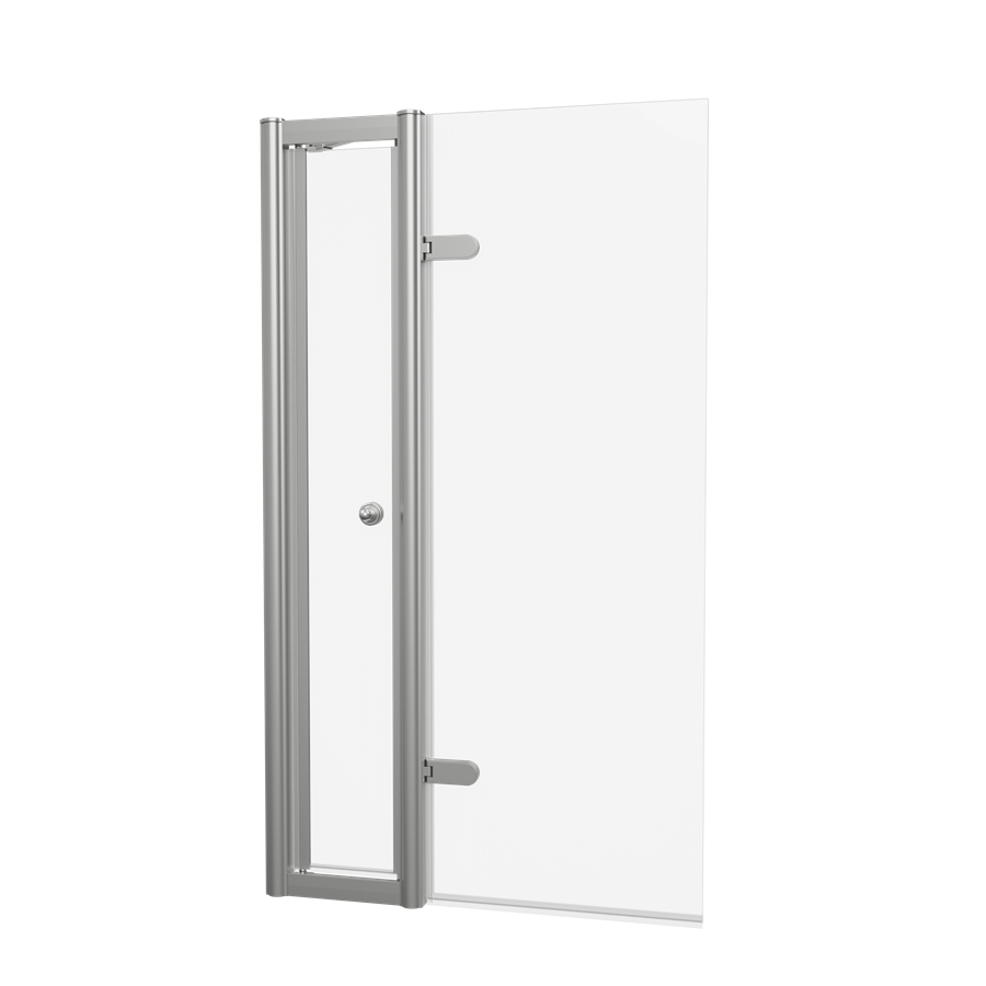 Burlington Classique Hinged Bath Screen with Access Door & Handle