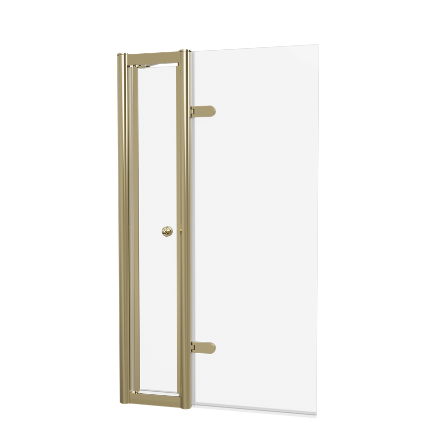 Burlington Classique Hinged Bath Screen with Access Door & Handle