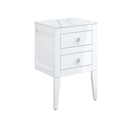 Crosswater Canvass 485 Double Drawer Unit with Carrara Marble Effect Worktop