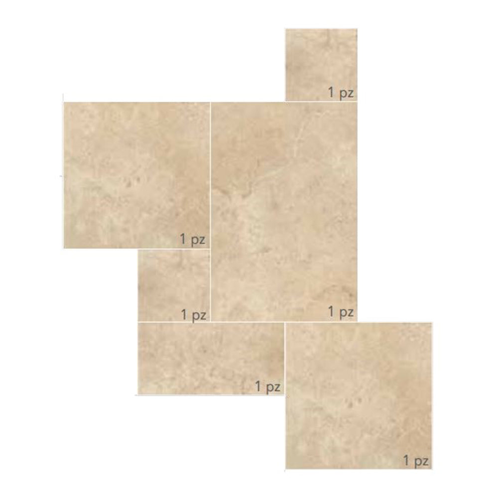 Luxe81 Cathedral GACATMIXB Mix Beige Multi Format Box Tile (0.72sqm)