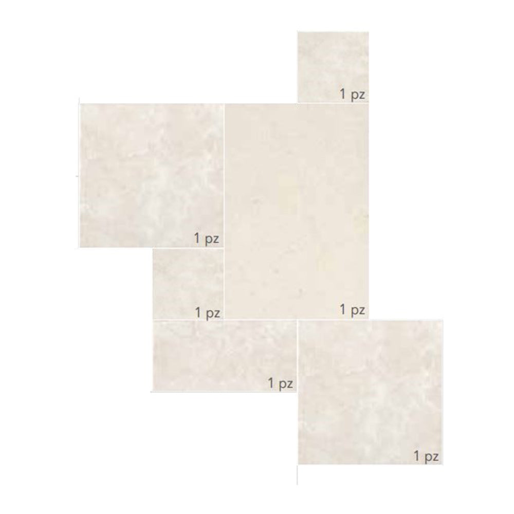 Luxe81 Cathedral GACATMIXW Mix White Multi Format Box Tile (0.72sqm)