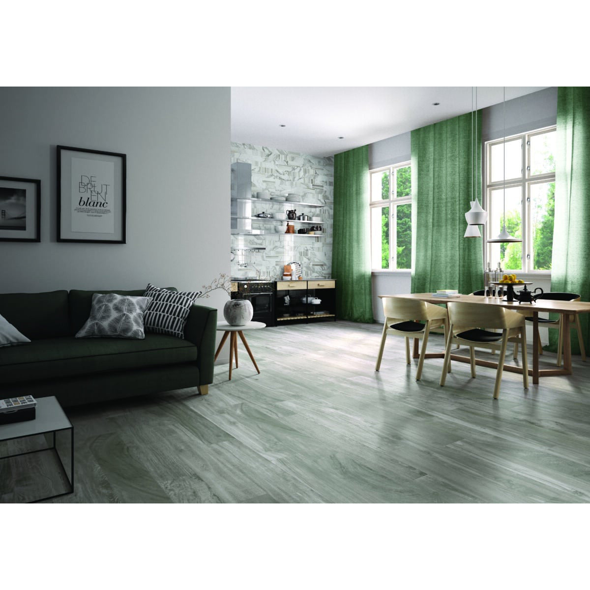 Luxe81 Circle Wood Ivory Matt Tile 195x1200x9mm RACIR19120I