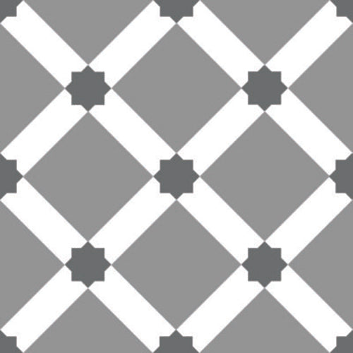 Luxe81 Symphony Cross Grey Matt Tile 200x200x9mm RASYM20O1CG