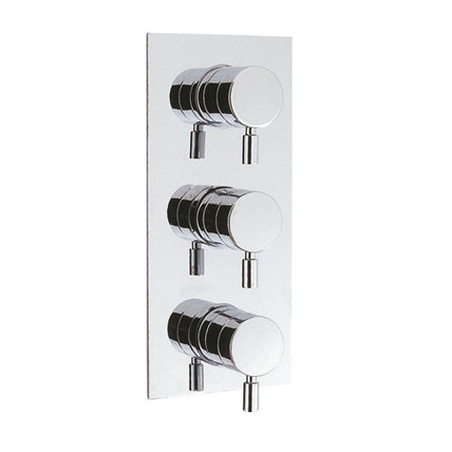 Crosswater Design 3 Outlet 3 Handle Concealed Thermostatic Shower Valve Portrait