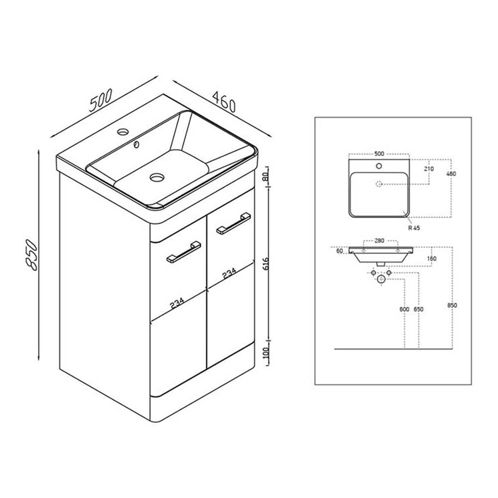 Luxe81 Rossini Vanity Unit