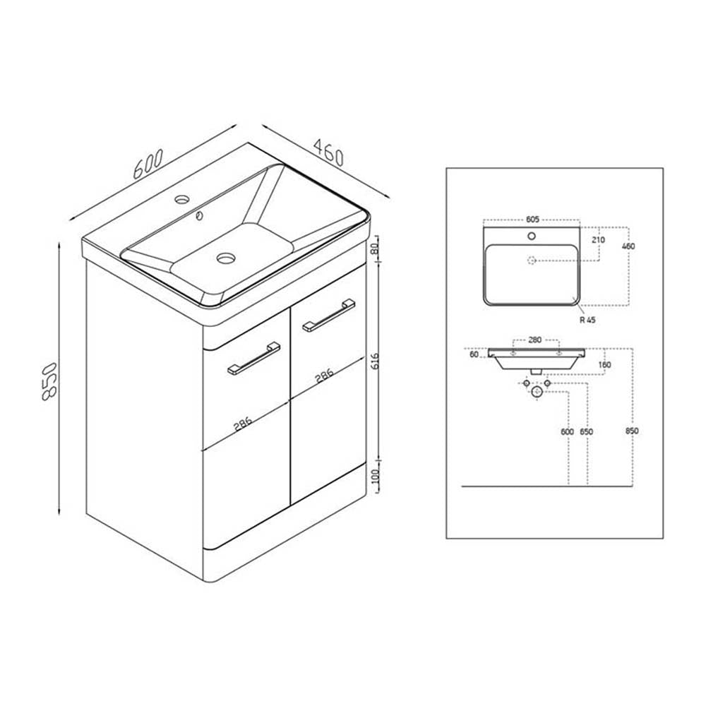 Luxe81 Rossini Vanity Unit