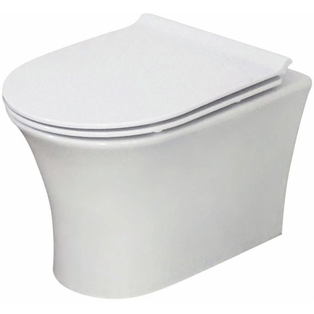 Luxe81 Deia Rimless Wall Hung Toilet and Soft Close Seat