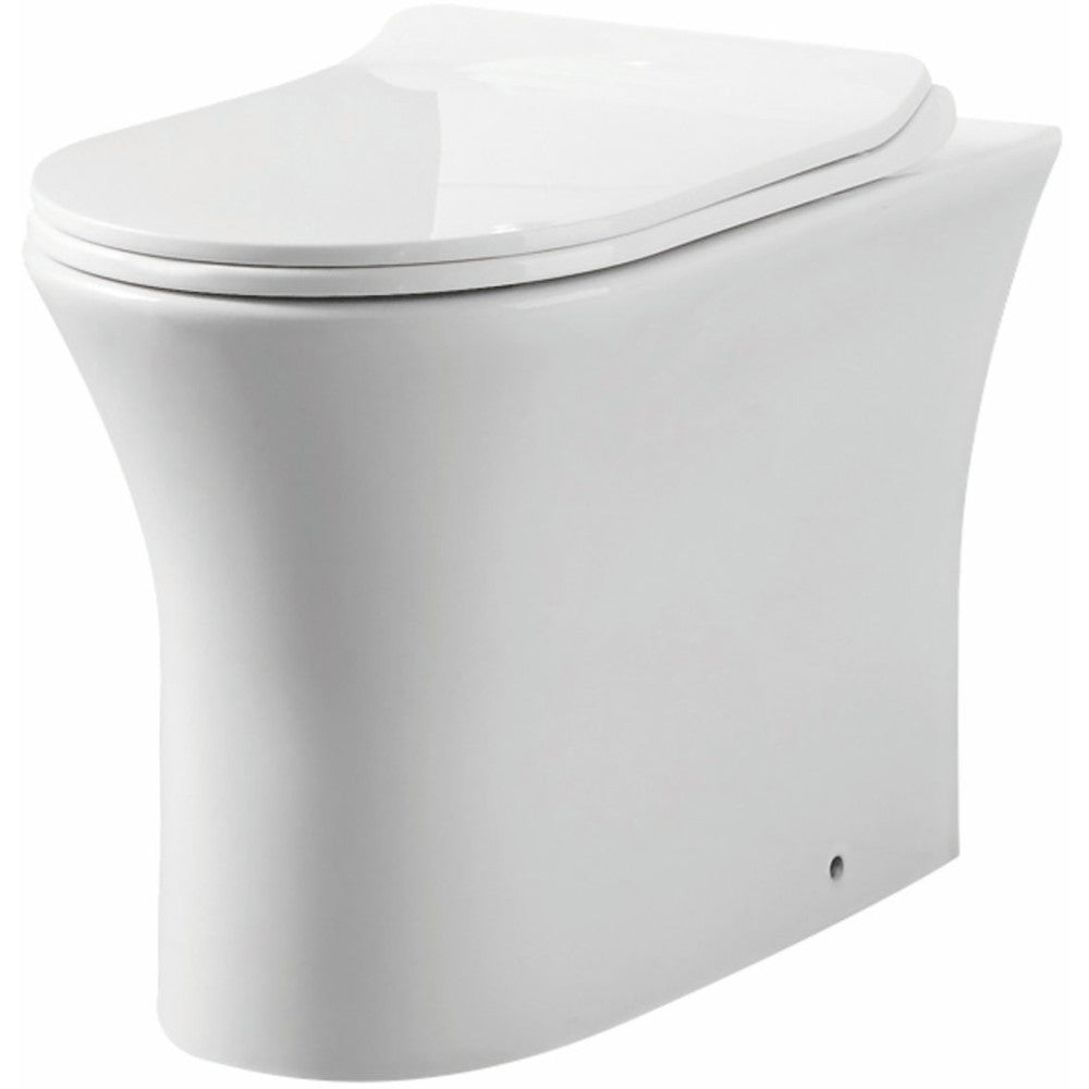 Luxe81 Deia Rimless Comfort Height Back to Wall Toilet with Soft Close Seat