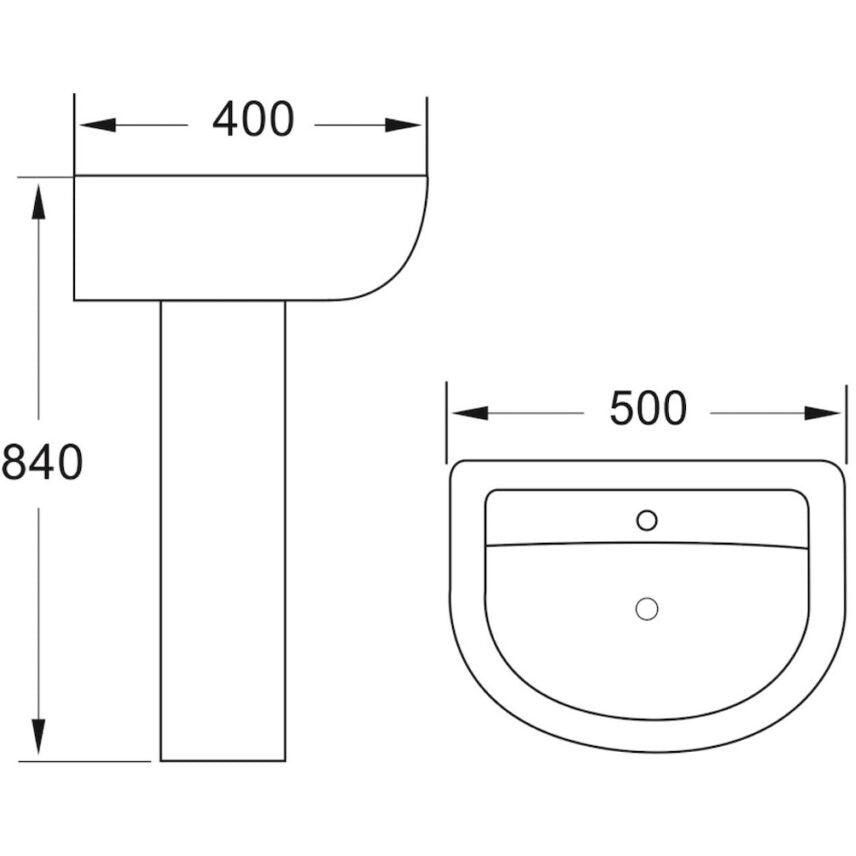 Luxe81 Deia Basin and Pedestal