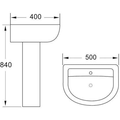 Luxe81 Deia Basin and Pedestal