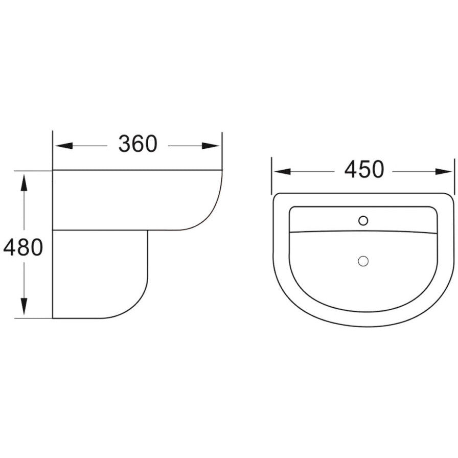 Luxe81 Deia Basin and Pedestal
