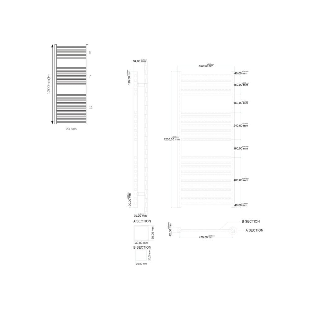 Luxe81 Simona Designer Chrome Towel Rail