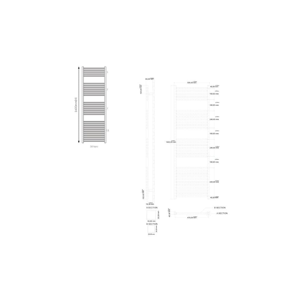 Luxe81 Simona Designer Chrome Towel Rail