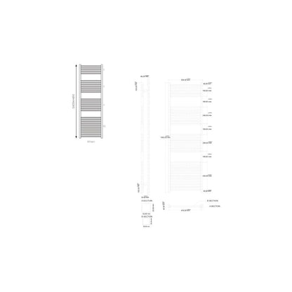 Luxe81 Simona Designer Chrome Towel Rail