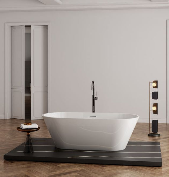 Luxe81 Devon 1700 Oval Freestanding Acrylic Bath