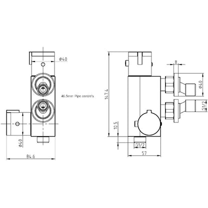 Luxe81 Thermostatic Douche Valve