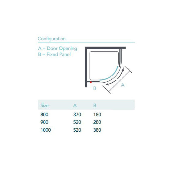 Merlyn Ionic Essence Framed 2 Door Quadrant
