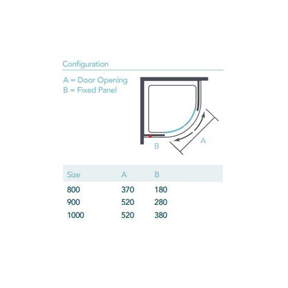 Merlyn Ionic Essence Framed 2 Door Quadrant