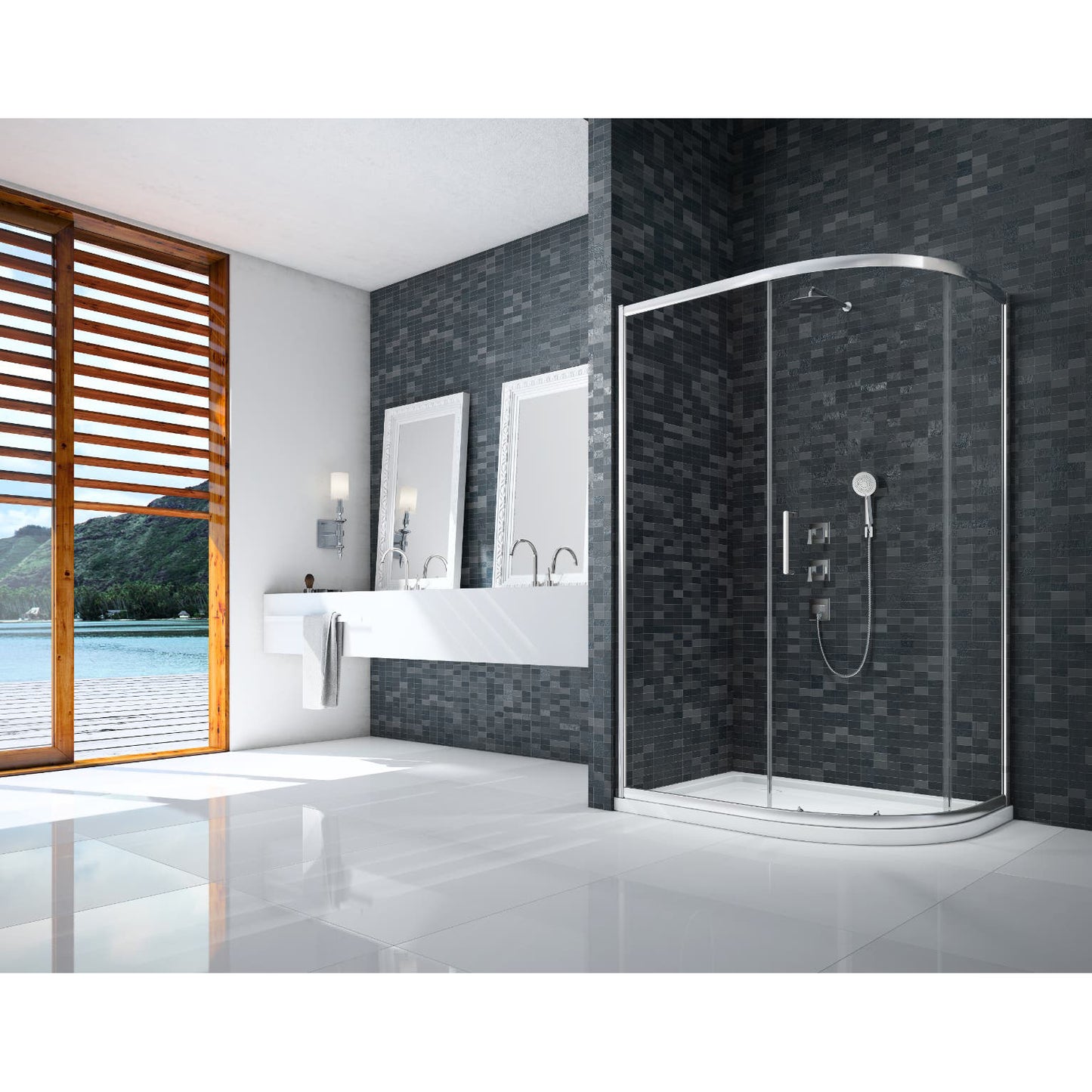 Merlyn Ionic Essence Framed 1 Door Quadrants 900mm