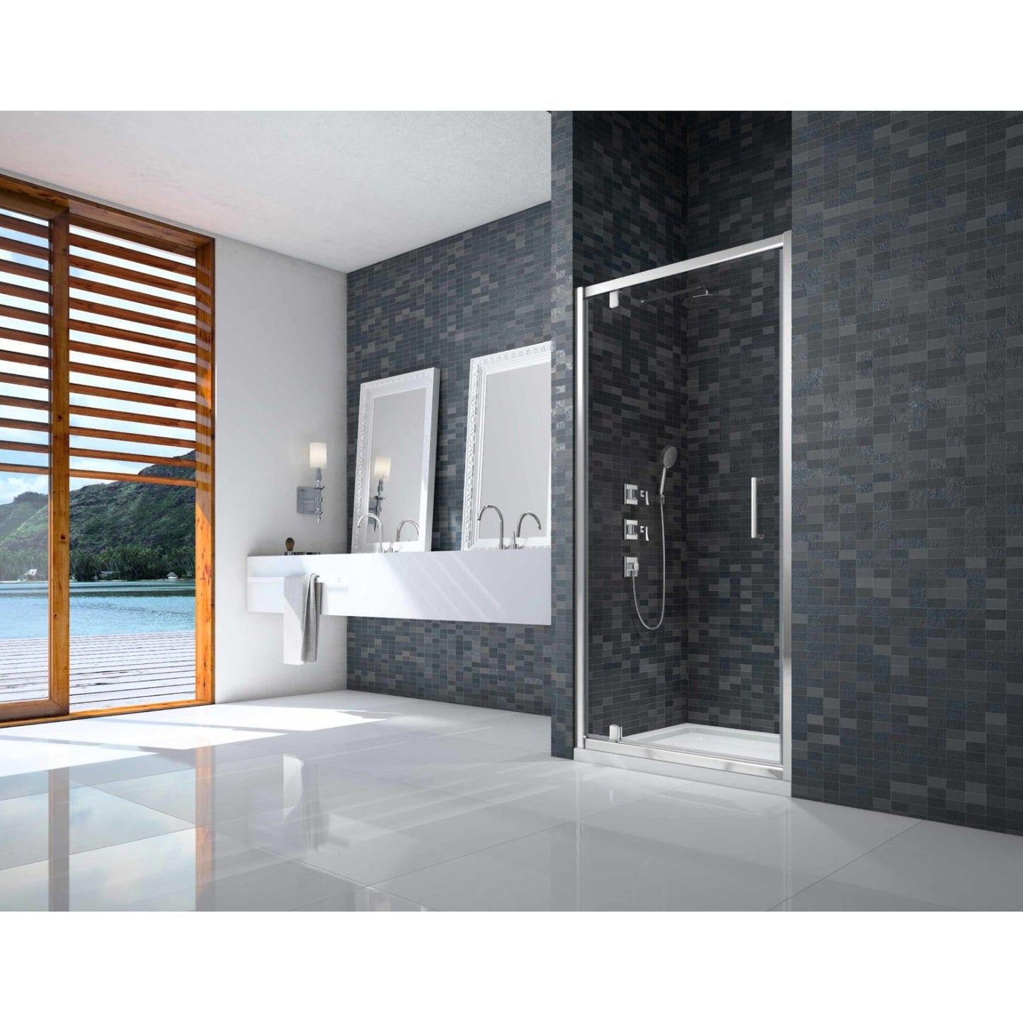 Merlyn Ionic Essence Framed Pivot Door