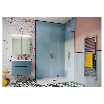 Crosswater Design DWQSC1400_V2 8 Walk In Easy Access Shower Enclosure, Easy Access