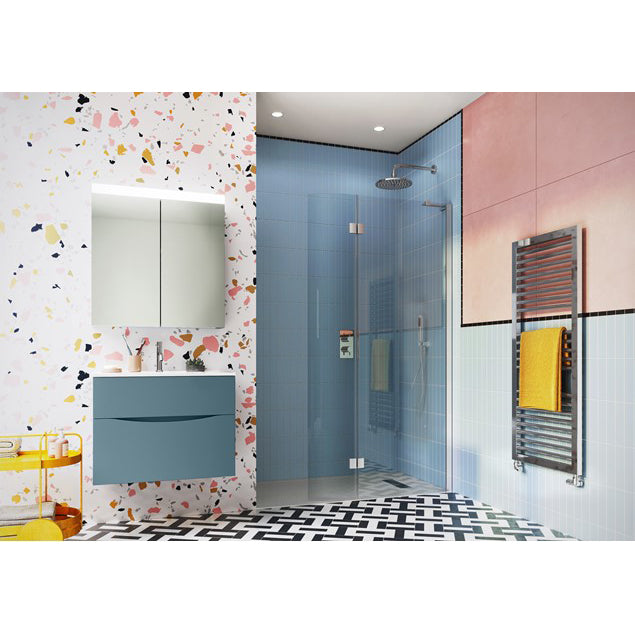 Crosswater Design DWQSC1400_V2 8 Walk In Easy Access Shower Enclosure, Easy Access