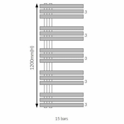 Luxe81 Elizabeth Chrome Towel Radiator