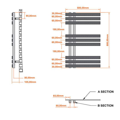 Luxe81 Elizabeth Chrome Towel Radiator