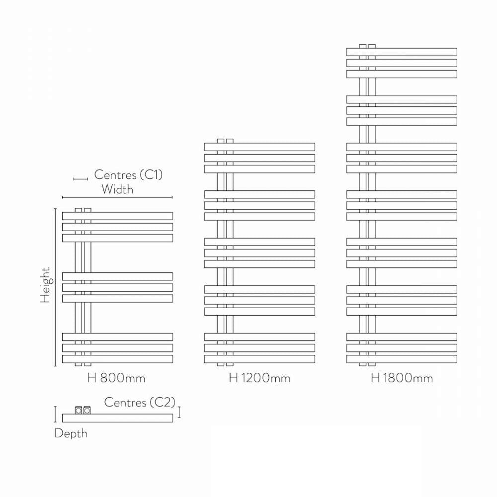 Luxe81 Elizabeth Chrome Towel Radiator