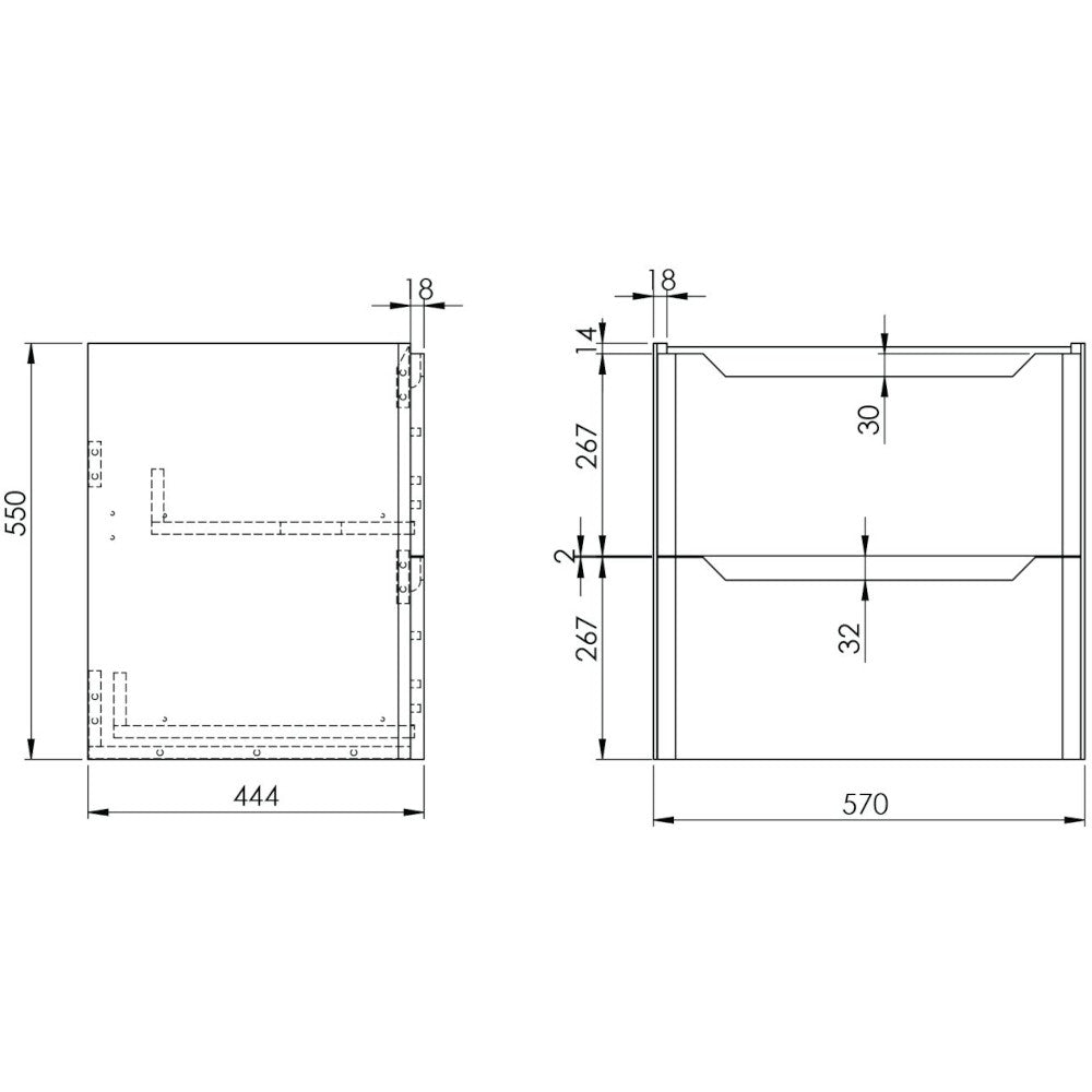 Luxe81 Ella Wall Hung Vanity Unit