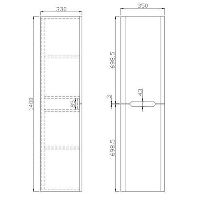 Luxe81 Ella Tall Unit