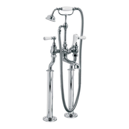 Lefroy Brooks Classic White Lever Bath Shower Mixer with Extended Legs EXT/WL1144