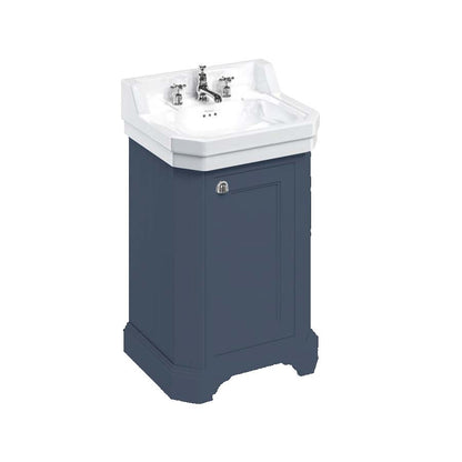 Burlington Bathrooms Edwardian 560mm Basin & Burlington Bathrooms Freestanding Rectangular Cloakroom Vanity Unit