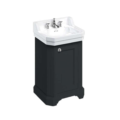 Burlington Bathrooms Edwardian 560mm Basin & Burlington Bathrooms Freestanding Rectangular Cloakroom Vanity Unit