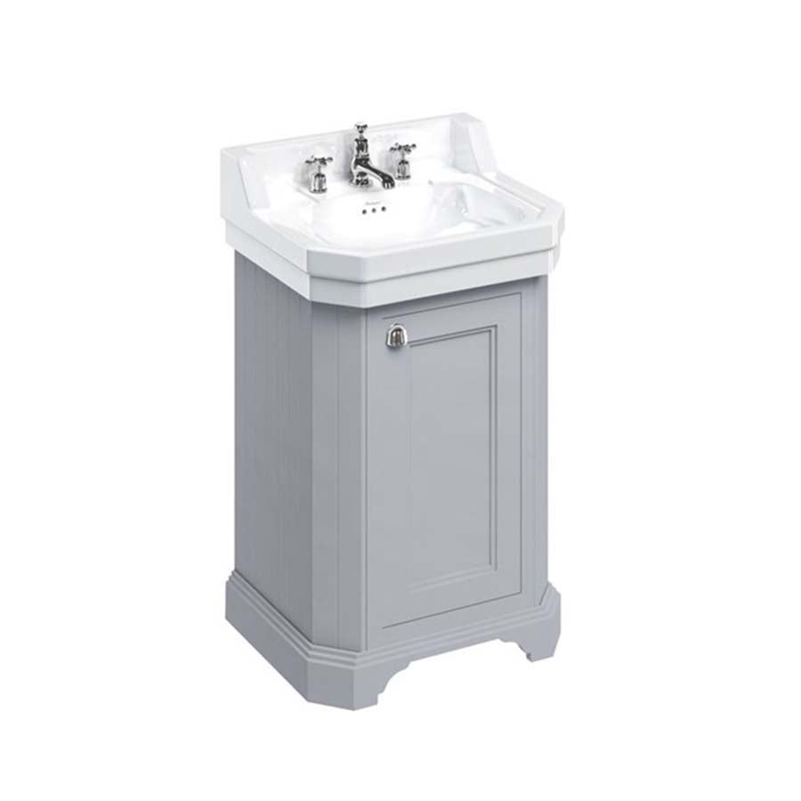 Burlington Bathrooms Edwardian 560mm Basin & Burlington Bathrooms Freestanding Rectangular Cloakroom Vanity Unit