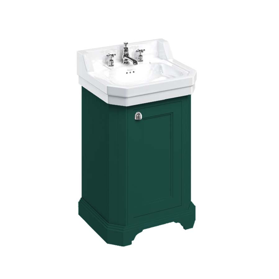 Burlington Bathrooms Edwardian 560mm Basin & Burlington Bathrooms Freestanding Rectangular Cloakroom Vanity Unit