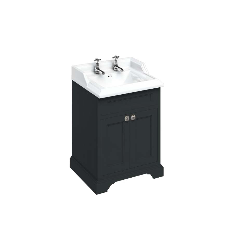 Burlington Bathrooms Freestanding 65 Unit with Doors and Classic Basin